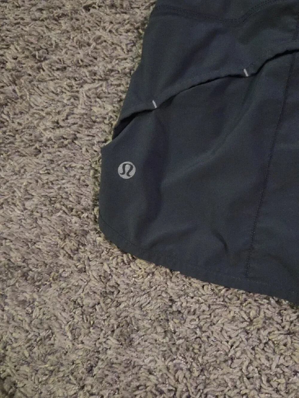 lululemon athletica Black Athletic Shorts with Curved Hem